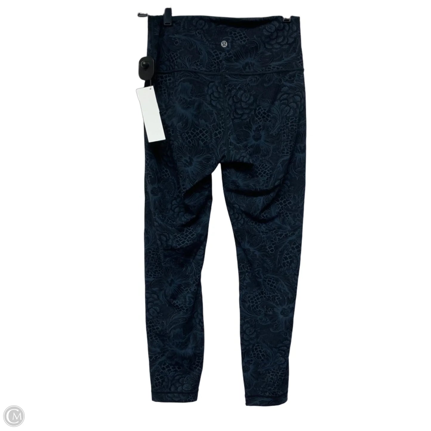 Athletic Leggings By Lululemon In Black & Blue, Size: M