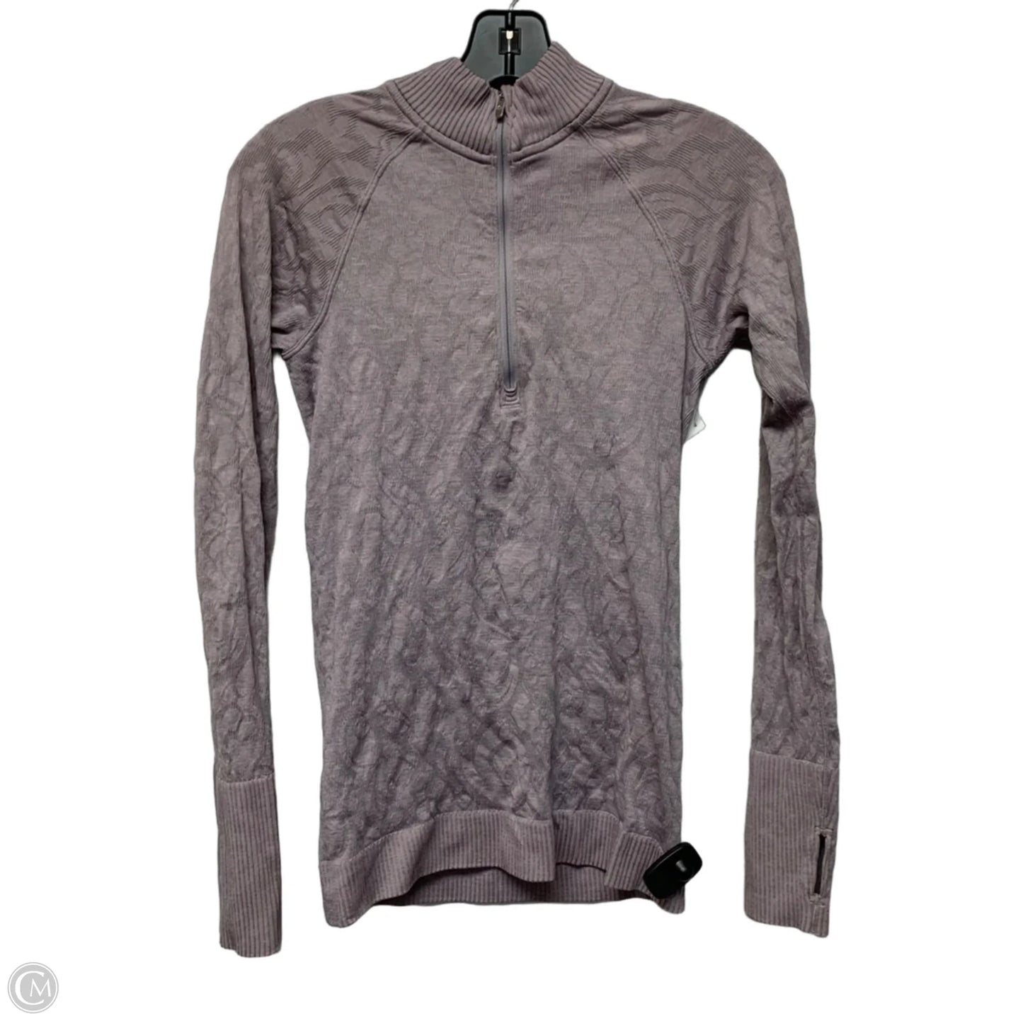 Athletic Top Long Sleeve Collar By Lululemon In Purple, Size: S