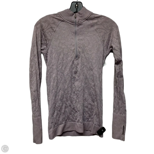 Athletic Top Long Sleeve Collar By Lululemon In Purple, Size: S