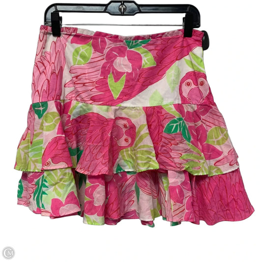 Skirt Designer By Lilly Pulitzer In Green & Pink, Size: M