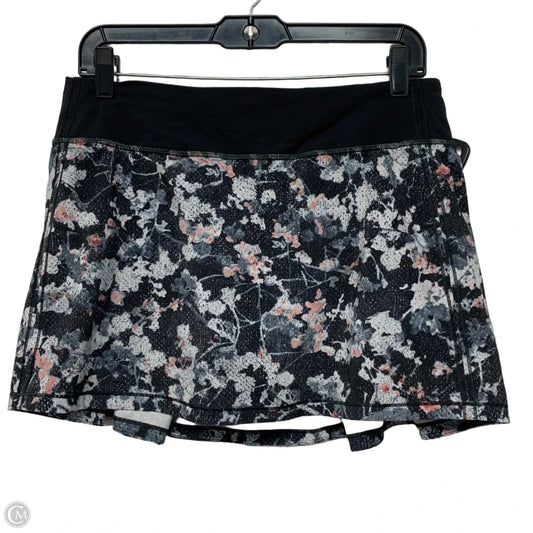 Athletic Skort By Lululemon In Black & White, Size: M
