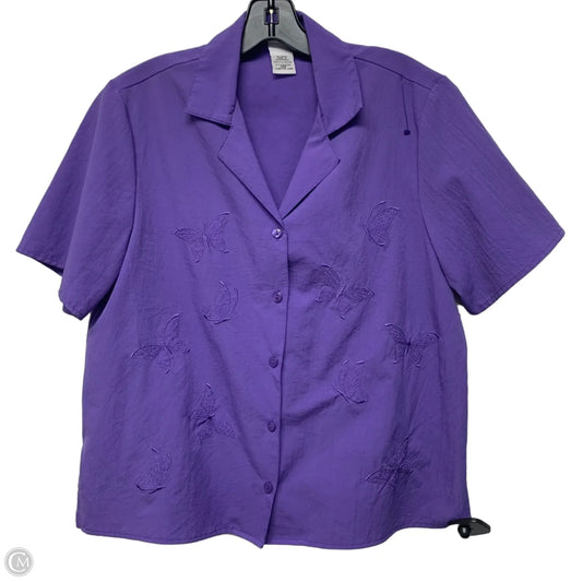 Top Short Sleeve By Born Worth In Purple, Size: Xsp