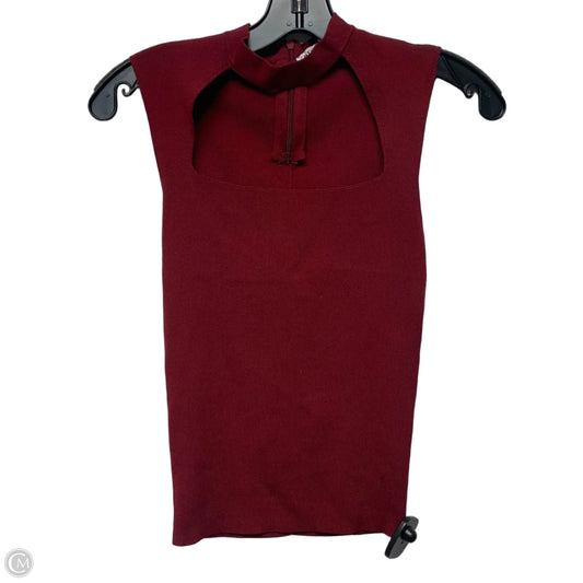 Top Sleeveless By Zara In Red, Size: S