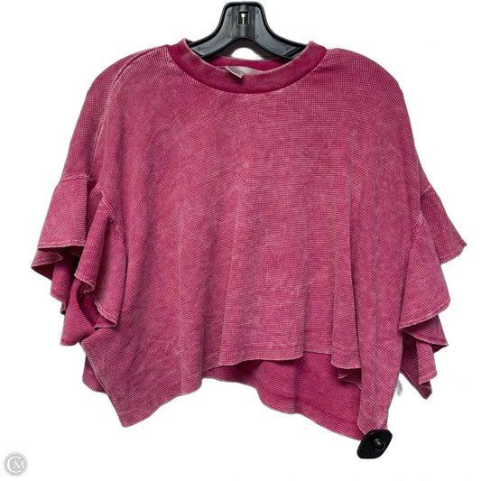 Top Short Sleeve By Altard State In Pink, Size: L