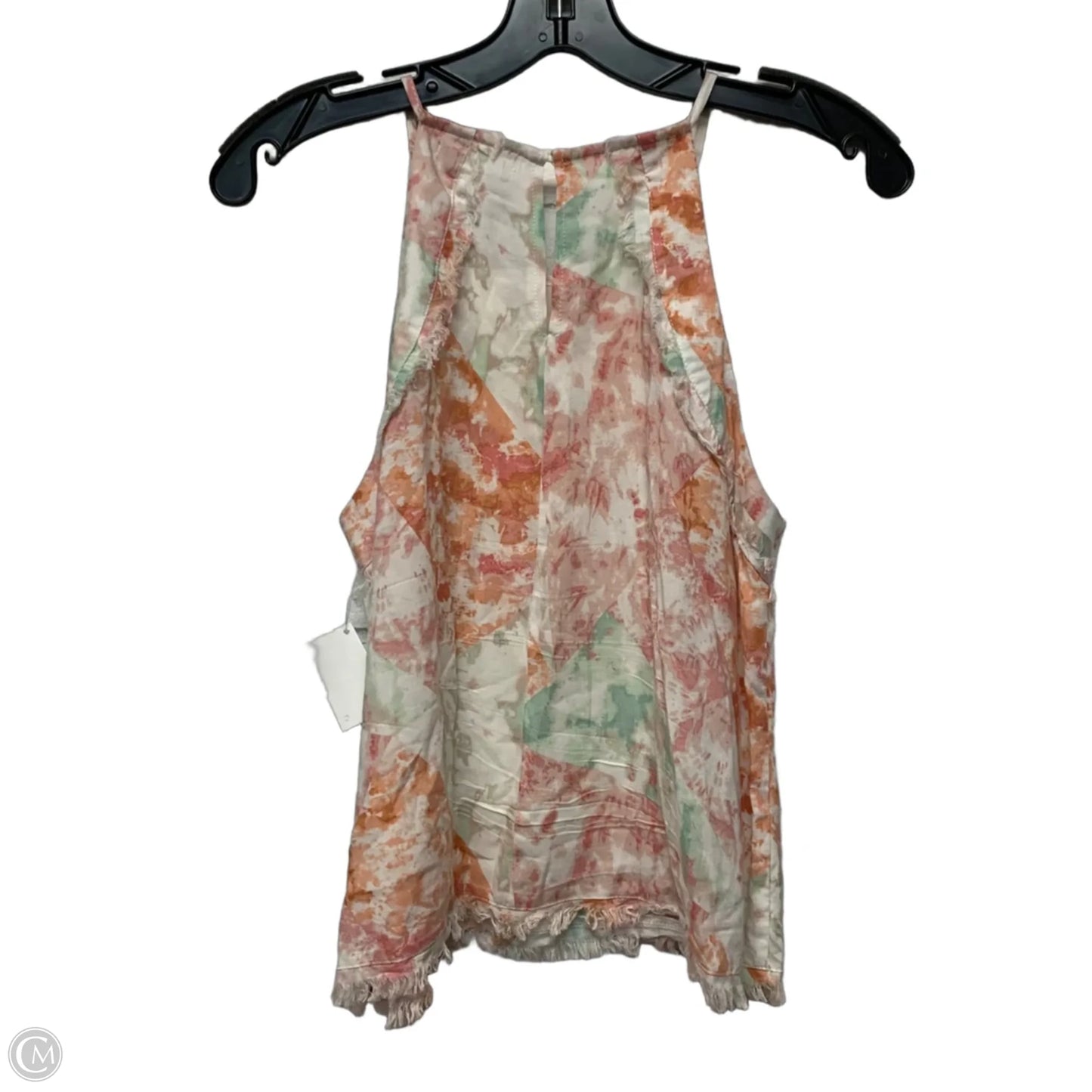 Top Sleeveless By Vestique In Green & Orange, Size: S