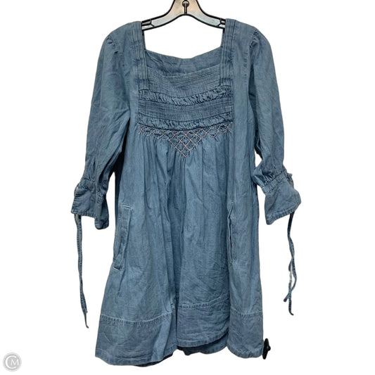 Dress Casual Short By Free People In Blue Denim, Size: M