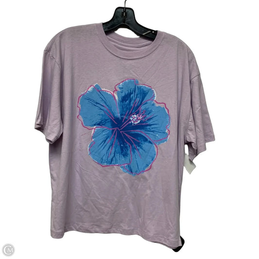 Top Short Sleeve By Mighty Fine In Blue & Purple, Size: L