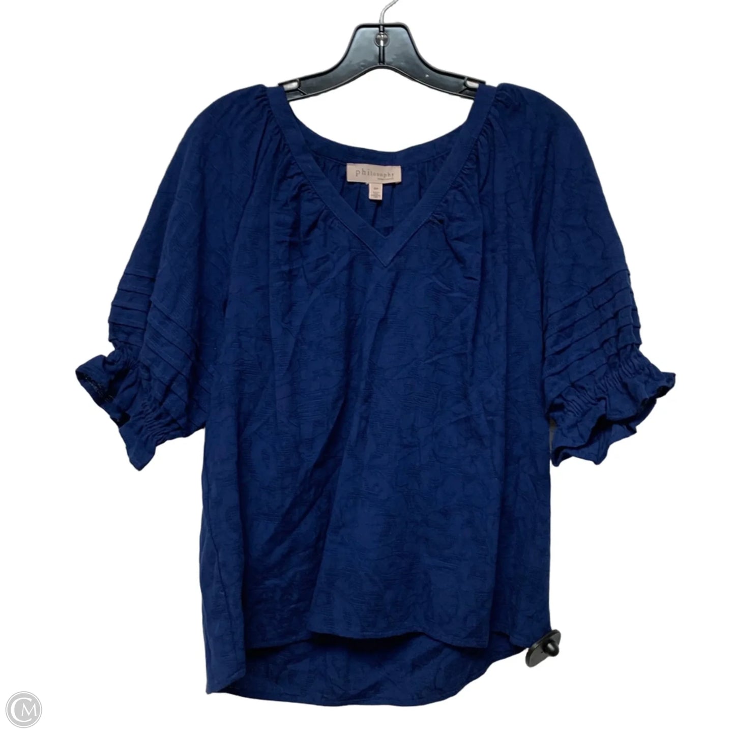 Top Short Sleeve By Philosophy In Blue, Size: S