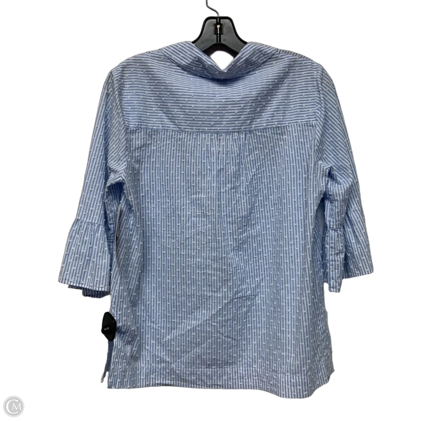 Top Long Sleeve Designer By Lilly Pulitzer In Blue & White, Size: S
