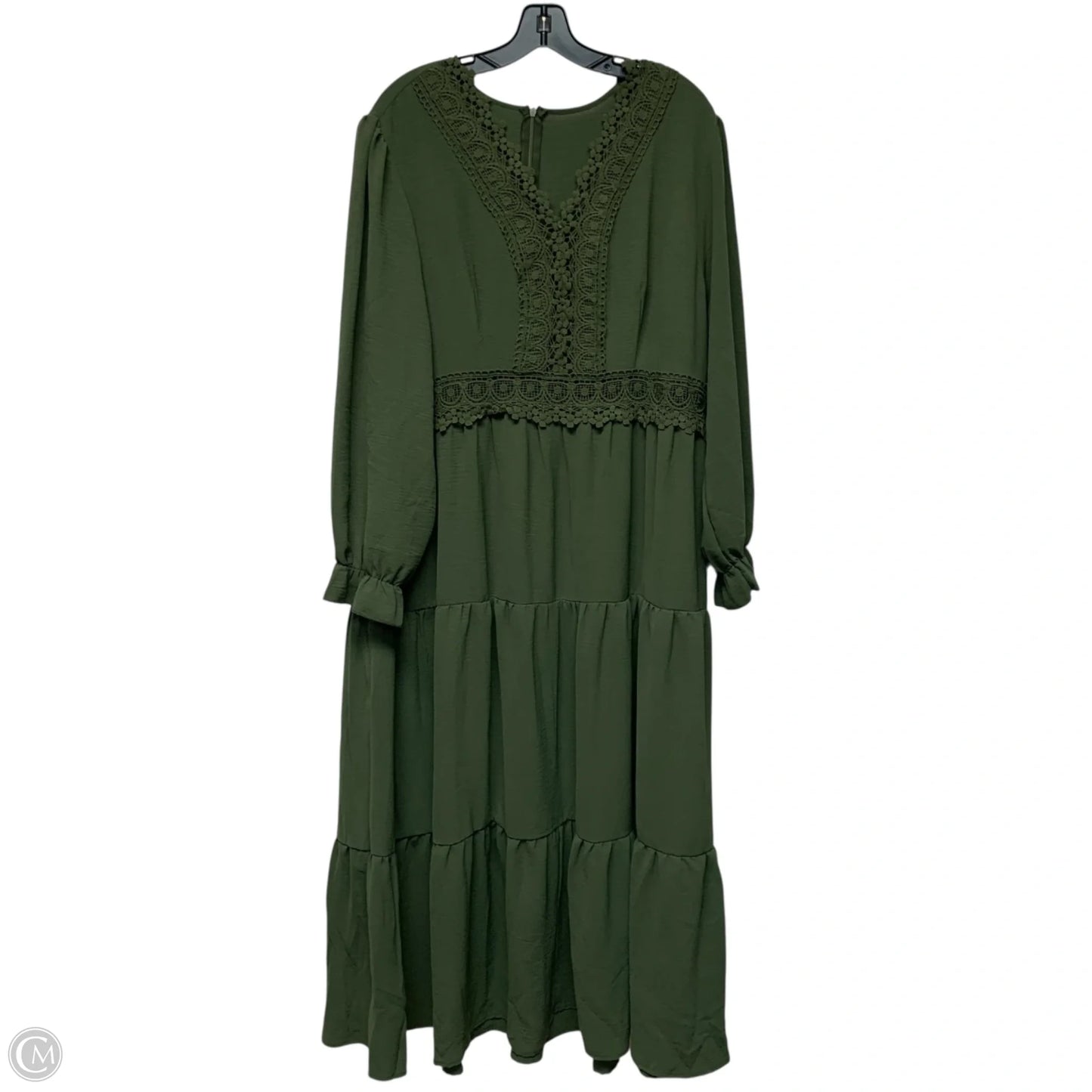 Dress Casual Midi By Emery Rose In Green, Size: 3x