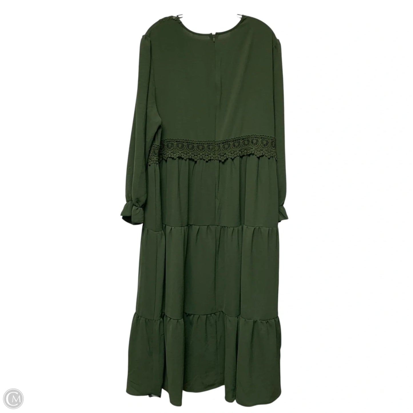Dress Casual Midi By Emery Rose In Green, Size: 3x