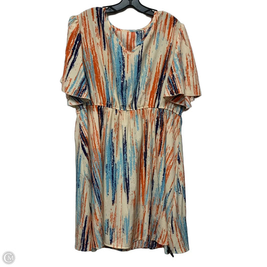 Dress Casual Short By Shein In Blue & Orange, Size: 3x
