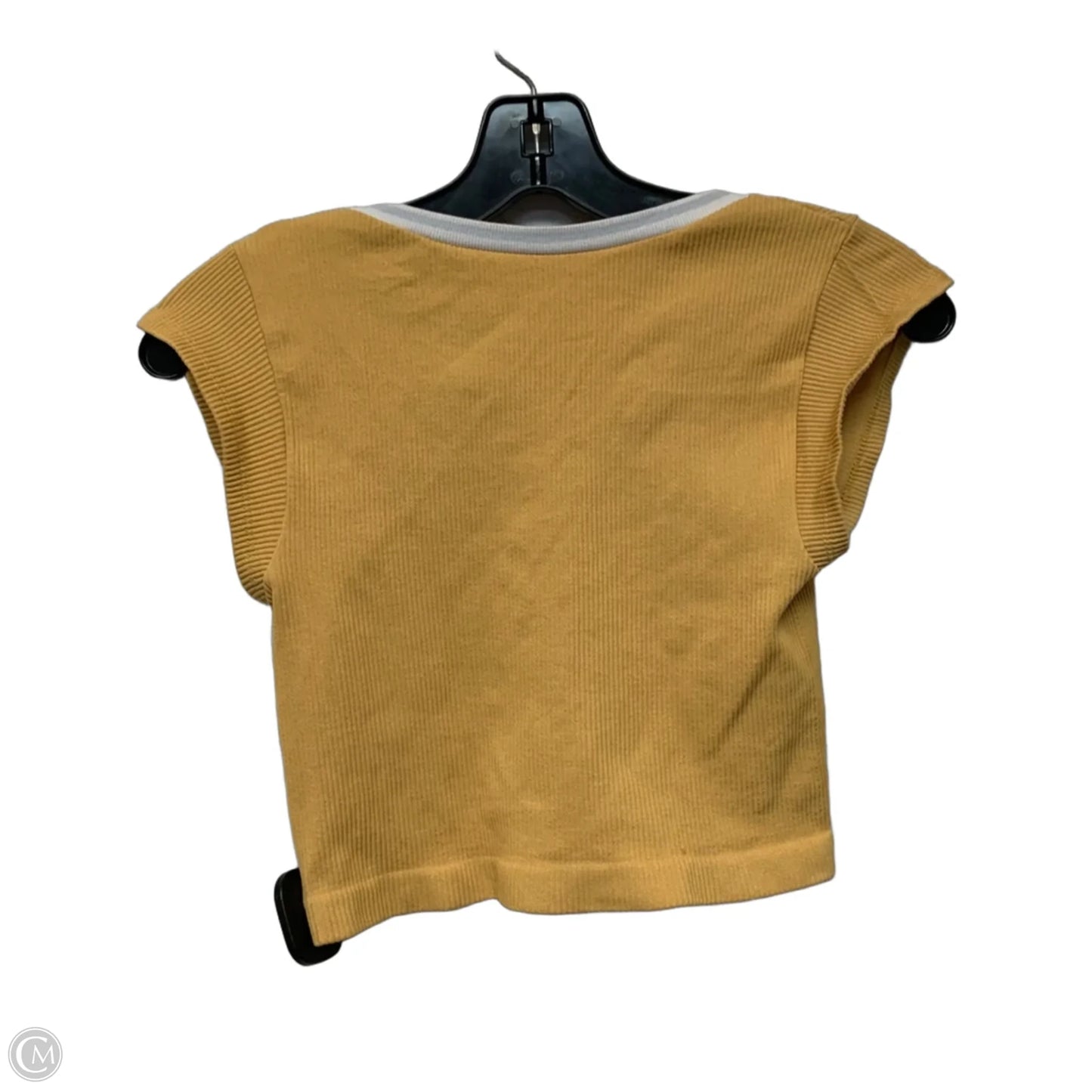 Top Short Sleeve By Out From Under In Yellow, Size: M