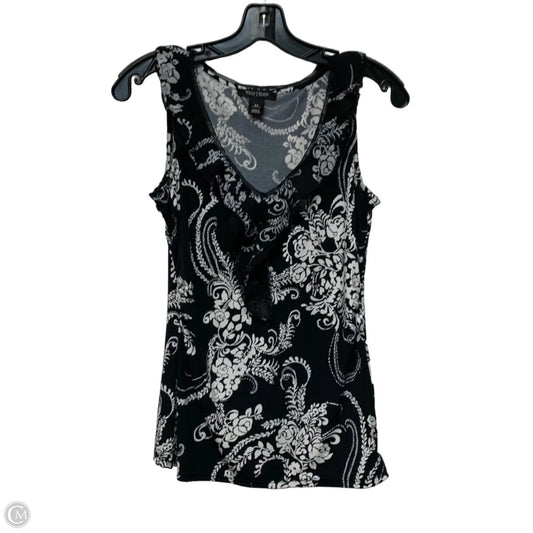 Top Sleeveless By White House Black Market In Black & White, Size: Xs