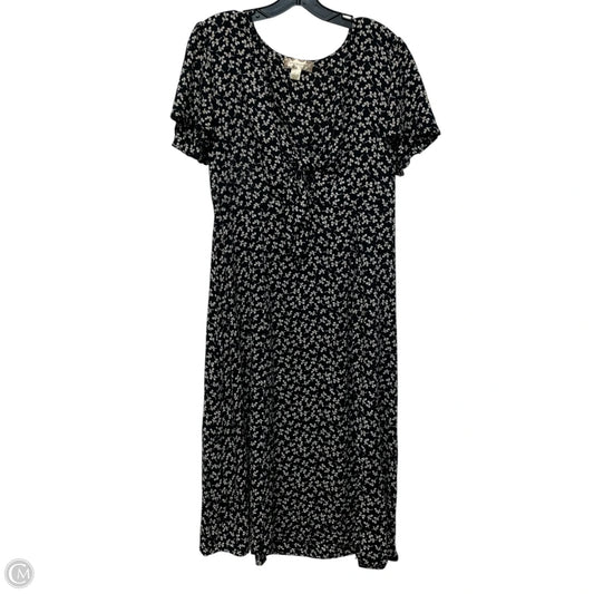 Dress Casual Midi By Bog Collective In Black & White, Size: L