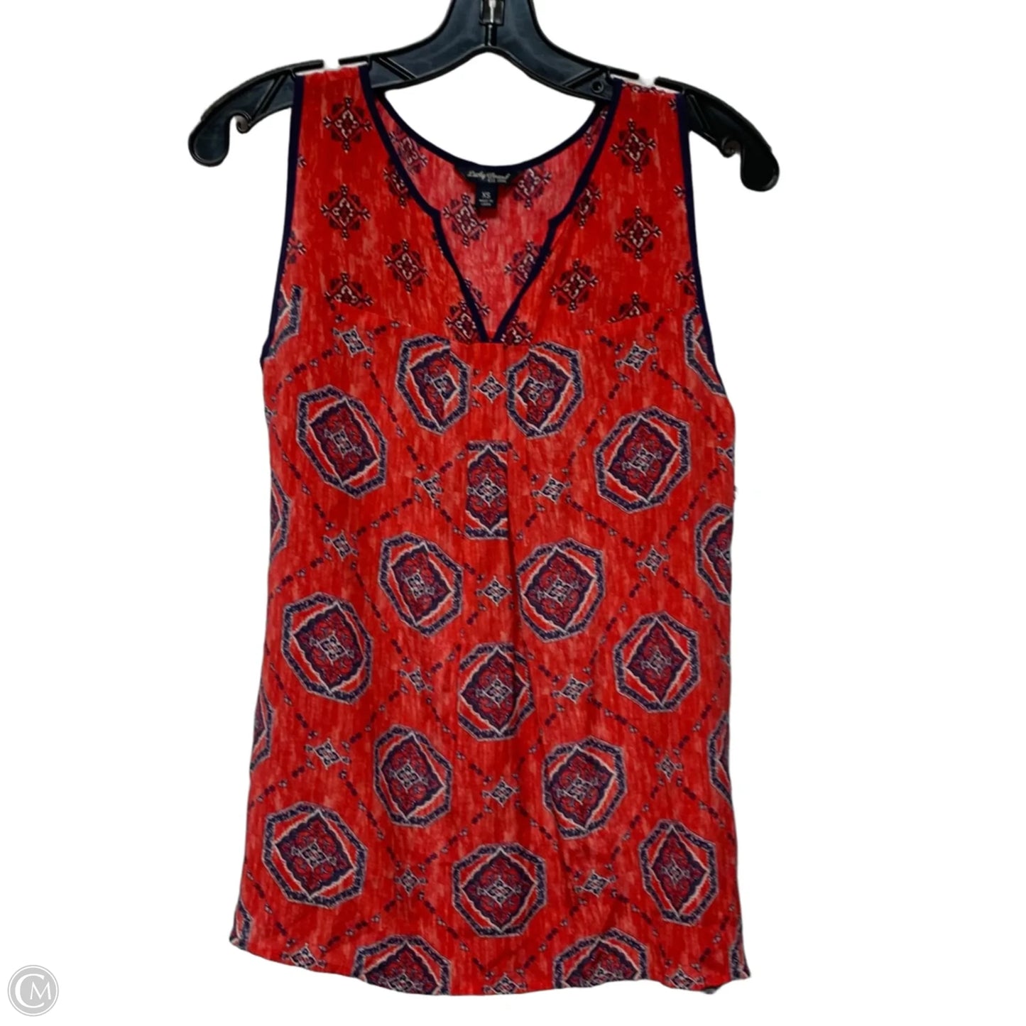 Top Sleeveless By Lucky Brand In Blue & Red, Size: Xs