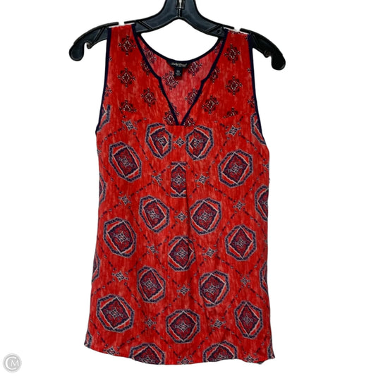 Top Sleeveless By Lucky Brand In Blue & Red, Size: Xs