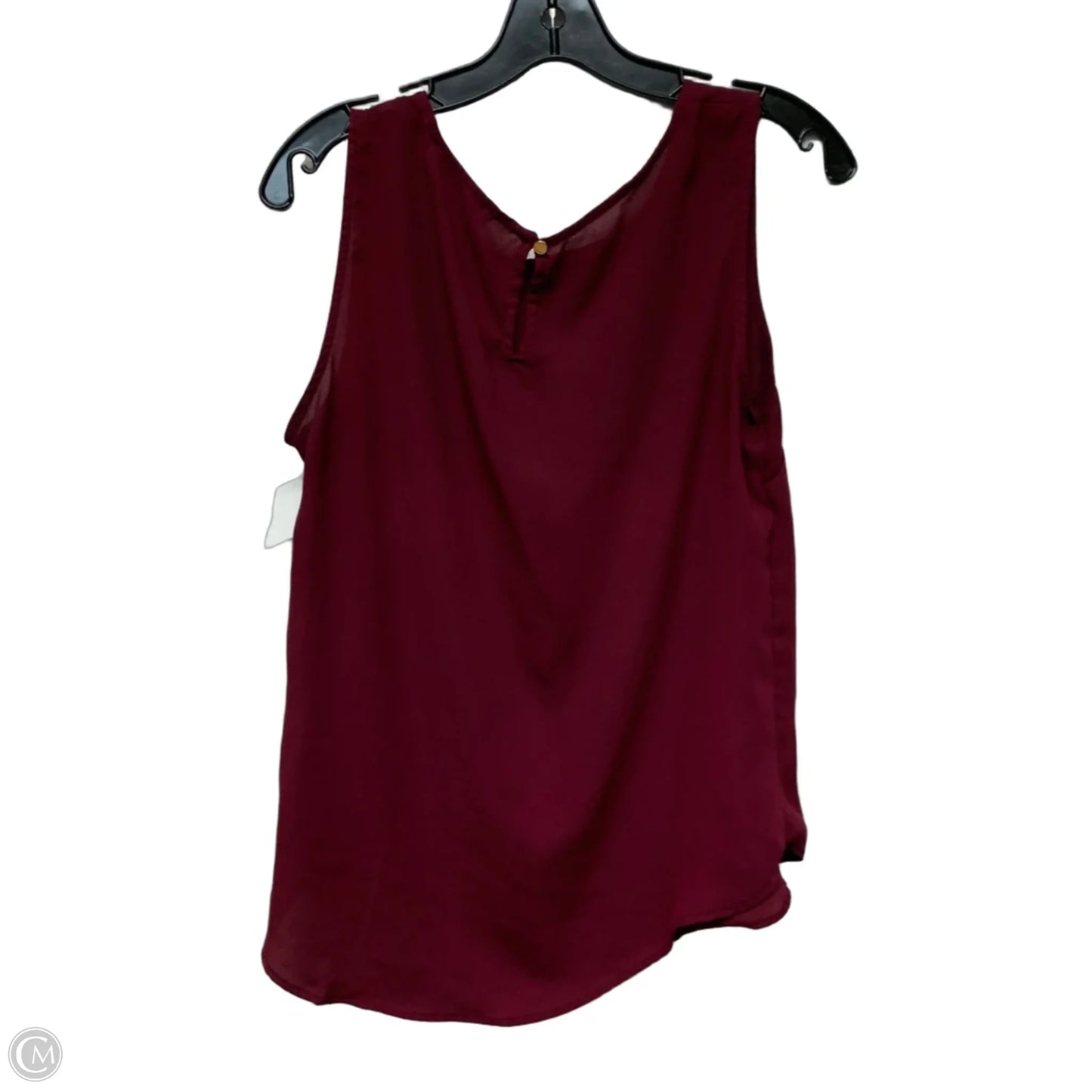 Blouse Sleeveless By Dkny In Maroon, Size: L