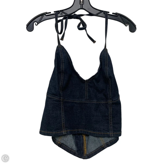 Top Sleeveless By Wild Fable In Blue Denim, Size: L