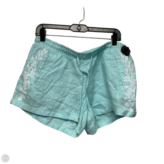 Shorts Designer By Lilly Pulitzer In Blue & White, Size: L