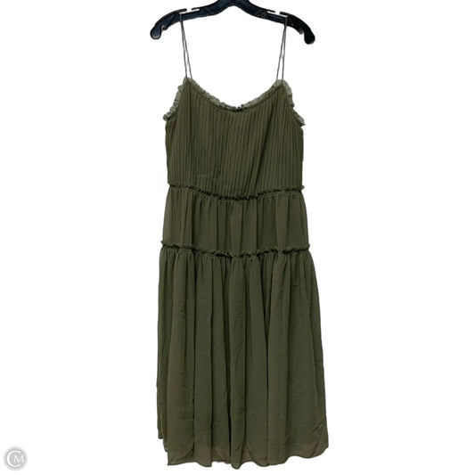 Dress Casual Midi By Banana Republic In Green, Size: L
