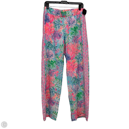 Pants Designer By Lilly Pulitzer In Blue & Pink, Size: M