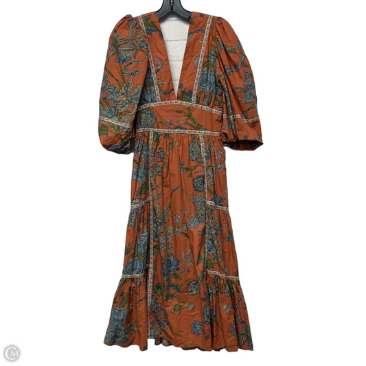 Dress Casual Maxi By Love The Label In Blue & Orange, Size: S