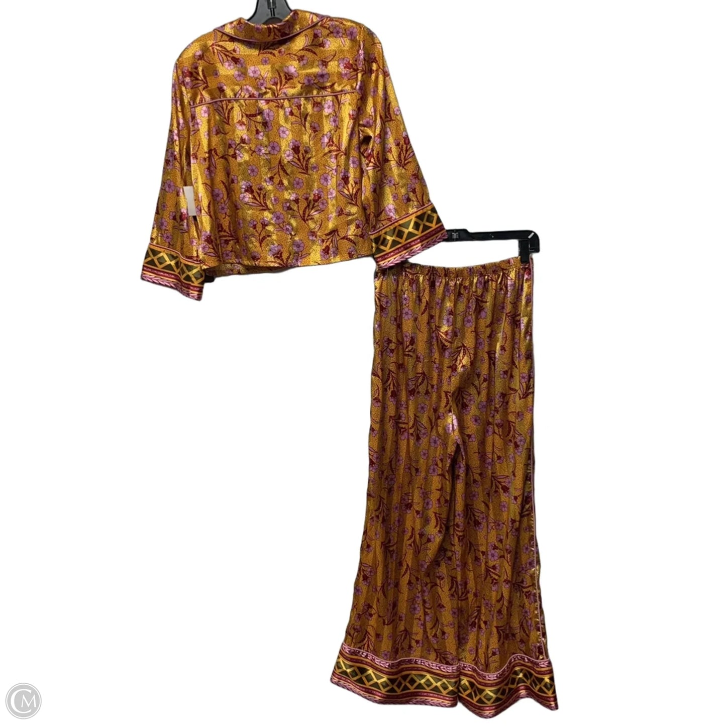 Lounge Set Pants By Free People In Purple & Gold, Size: M