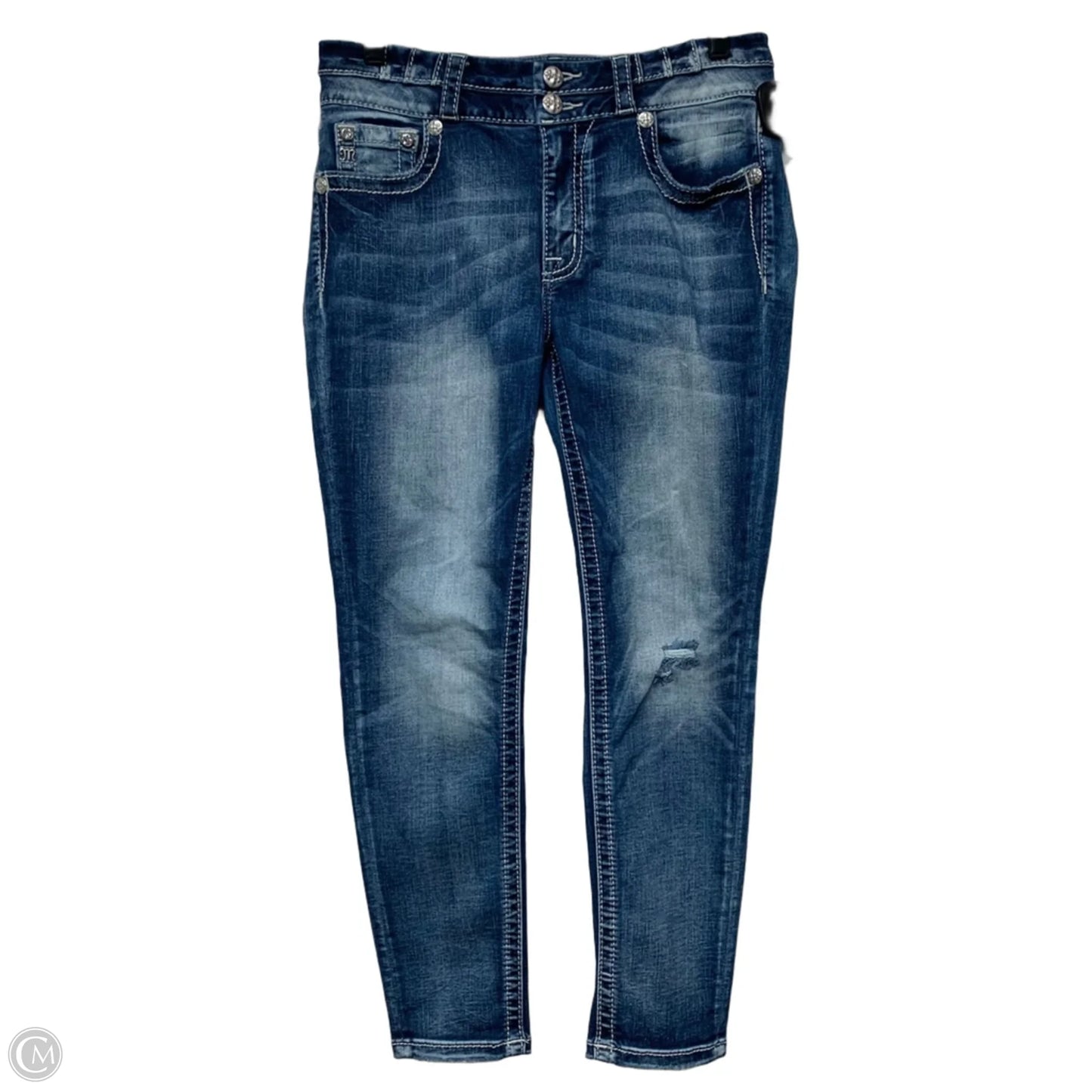 Jeans Skinny By Miss Me In Blue Denim, Size: 10