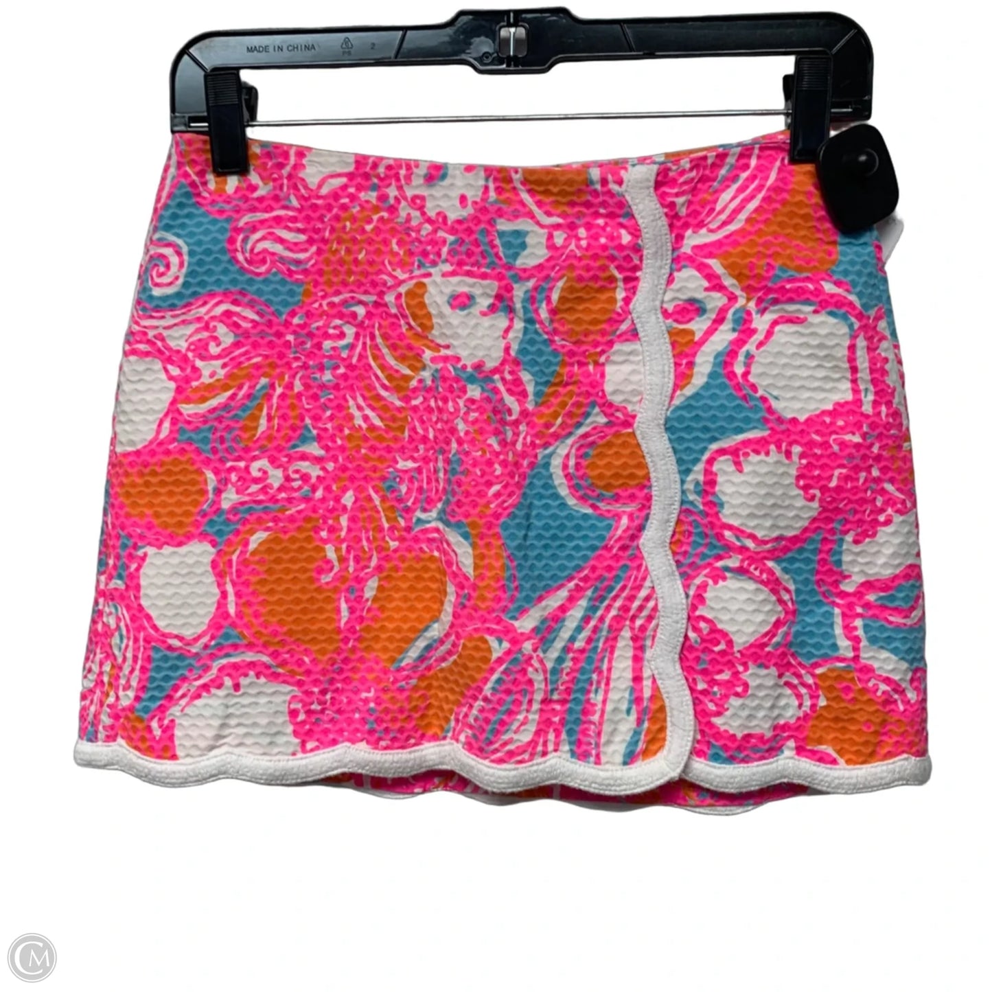 Skort Designer By Lilly Pulitzer In Orange & Pink, Size: Xxs