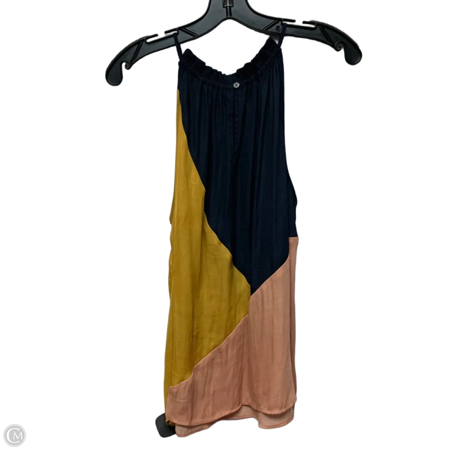 Top Sleeveless By Loft In Blue & Yellow, Size: M