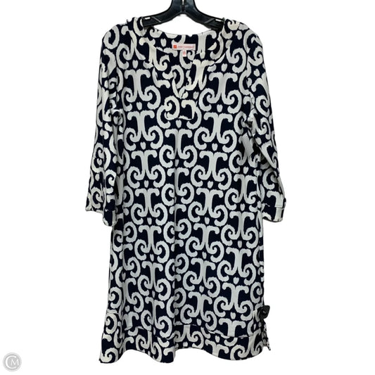 Dress Casual Short By Jude Connally In Blue & White, Size: Xl