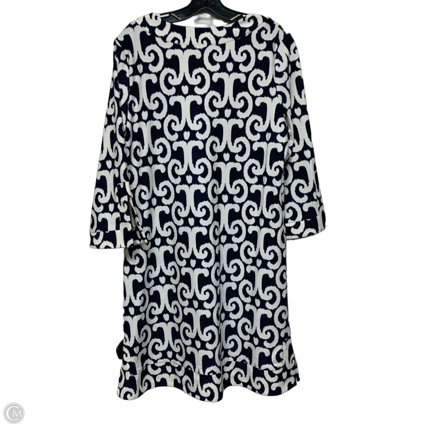 Dress Casual Short By Jude Connally In Blue & White, Size: Xl
