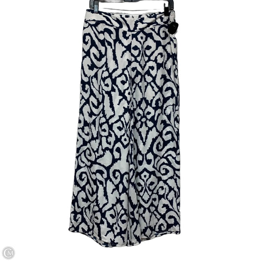 Pants Wide Leg By Soft Surroundings In Blue & White, Size: M