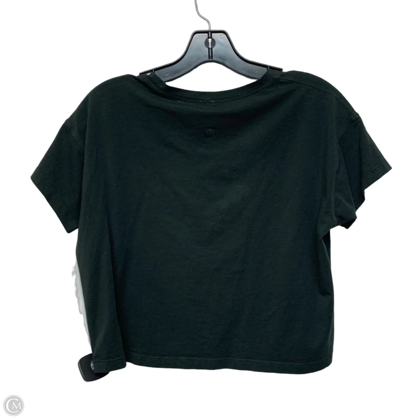 Athletic Top Short Sleeve By Lululemon In Black, Size: S