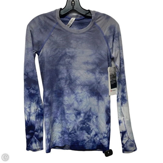 Athletic Top Long Sleeve Collar By Lululemon In Purple, Size: S
