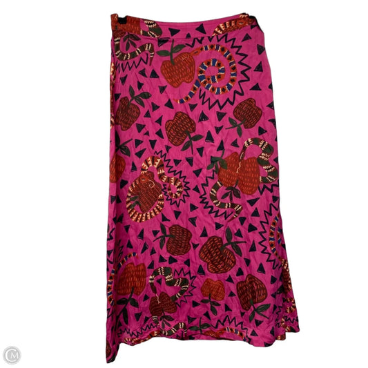 Skirt Designer By Farm Rio In Pink & Red, Size: S