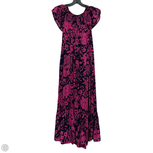 Dress Casual Maxi By Anthropologie In Blue & Pink, Size: Xxs