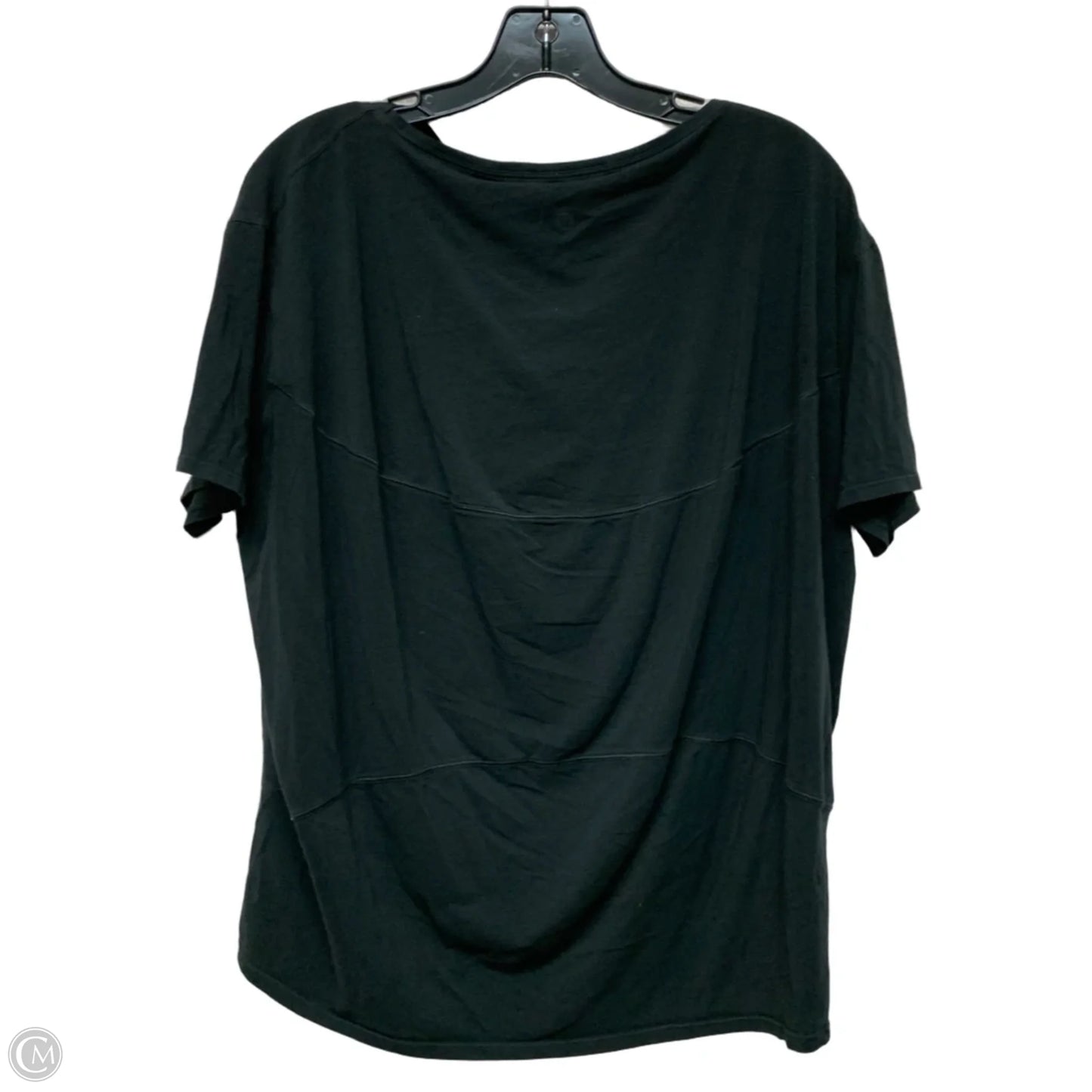 Athletic Top Short Sleeve By Lululemon In Black, Size: M