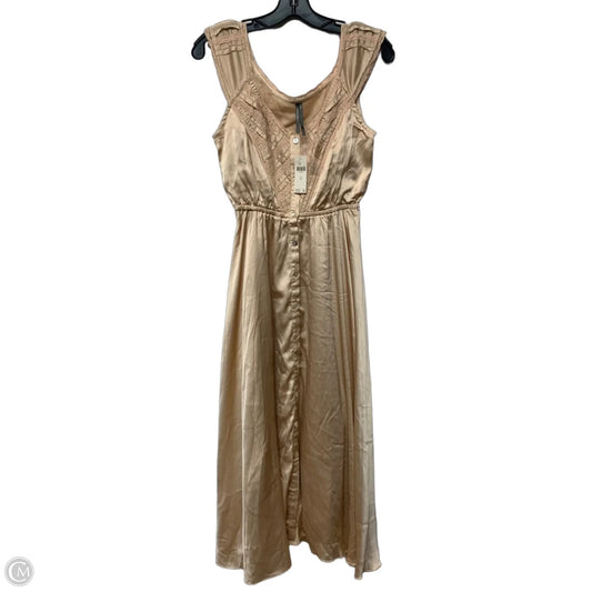 Dress Casual Midi By Anthropologie In Beige, Size: Xs