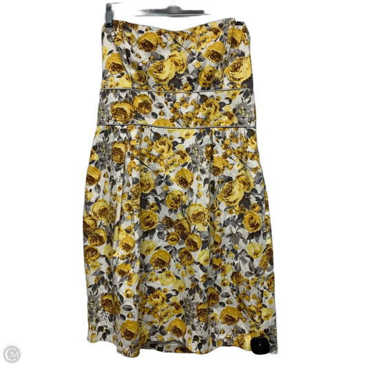 Dress Casual Short By B. Smart In Grey & Yellow, Size: Xl