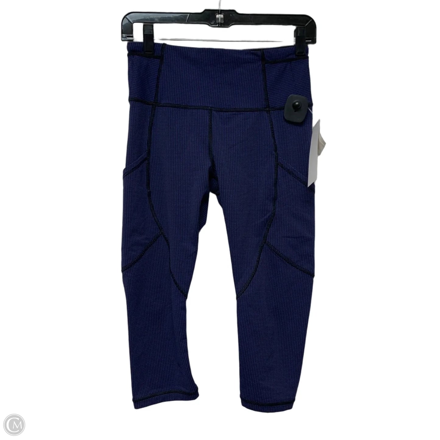 Athletic Leggings Capris By Lululemon In Black & Blue, Size: S