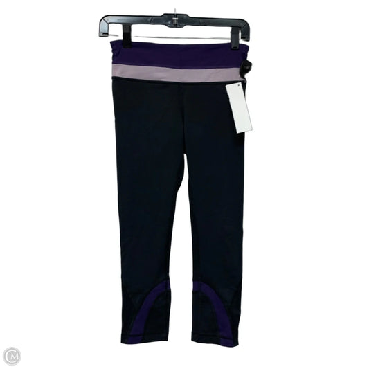 Athletic Leggings Capris By Lululemon In Black & Purple, Size: 4
