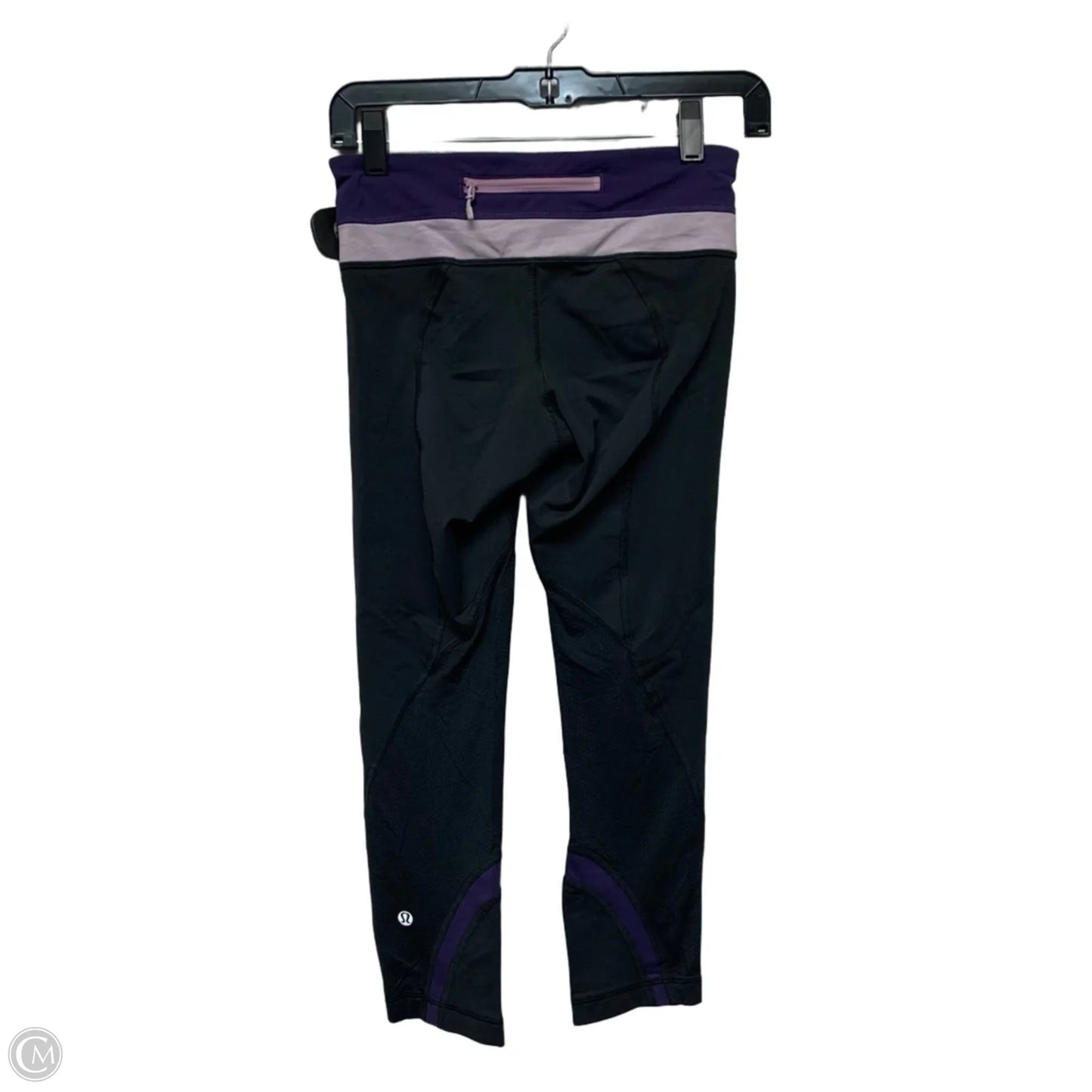 Athletic Leggings Capris By Lululemon In Black & Purple, Size: 4