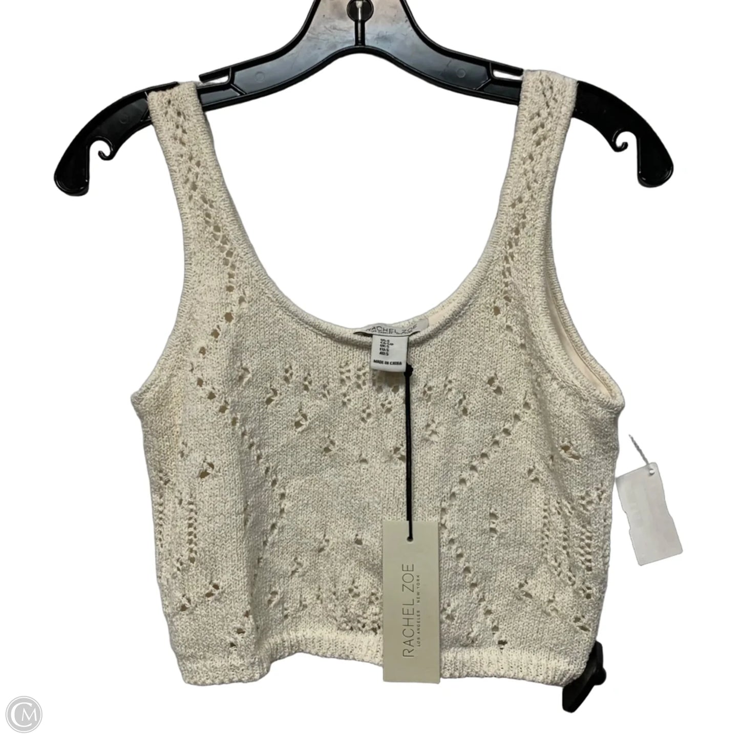Top Sleeveless By Rachel Zoe In Gold & White, Size: S