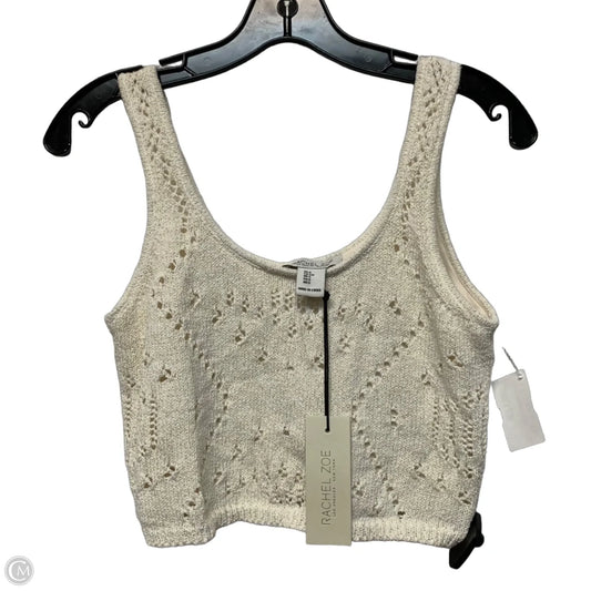 Top Sleeveless By Rachel Zoe In Gold & White, Size: S
