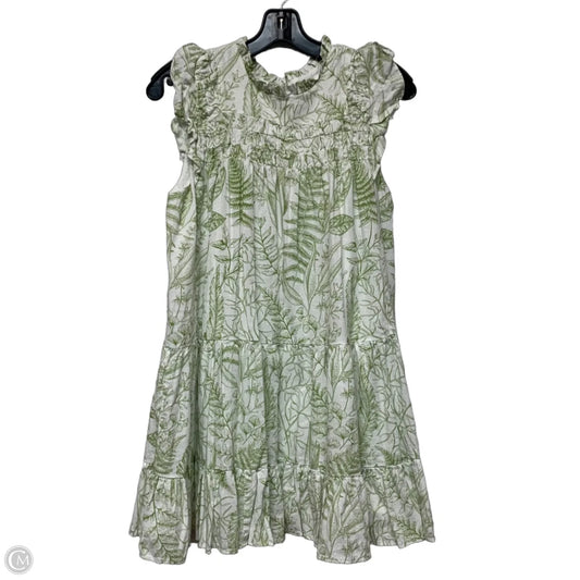 Dress Casual Short By Aura In Green & White, Size: Xs