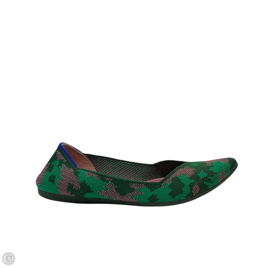 Shoes Flats By Rothys In Green & Pink, Size: 7