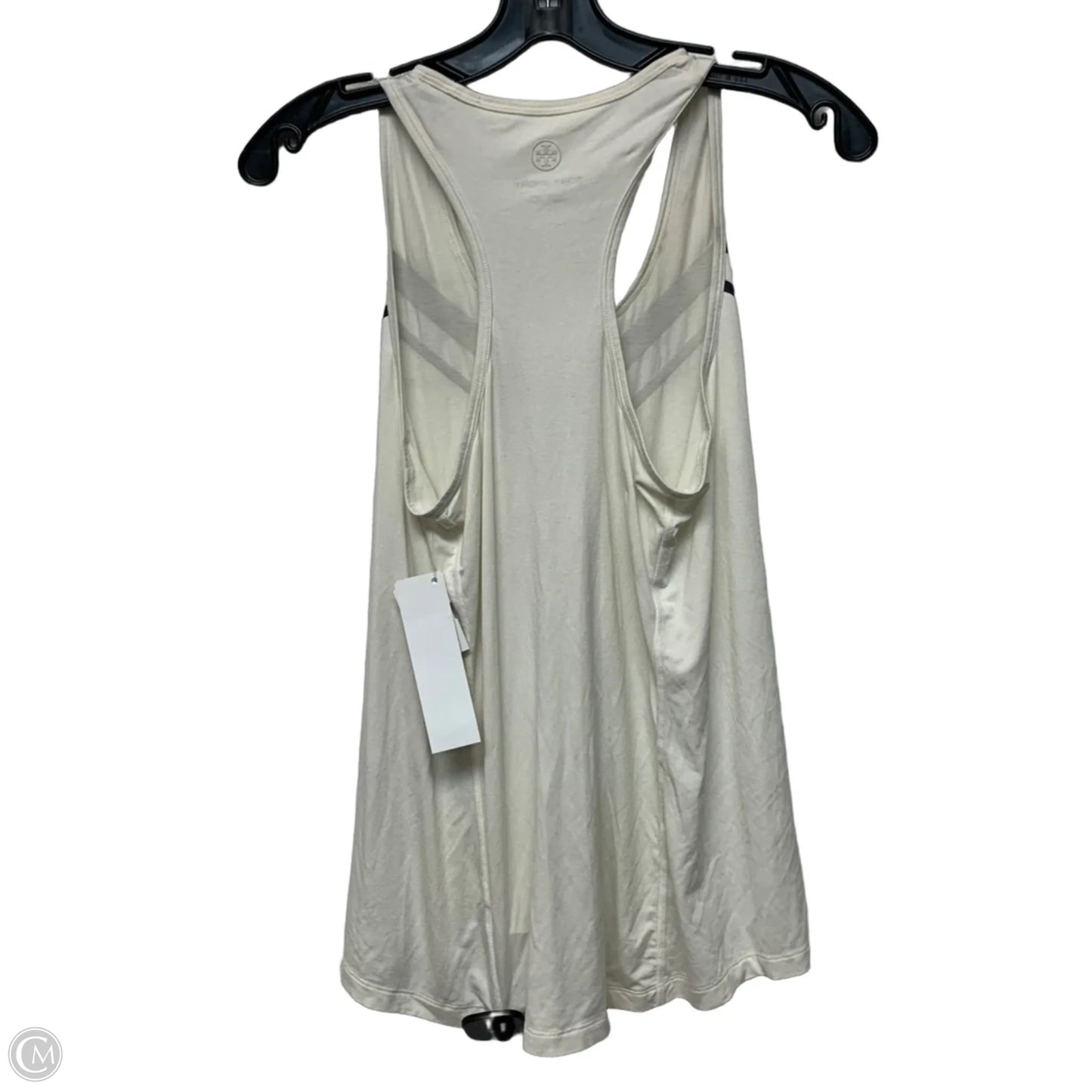 Top Sleeveless Designer By Tory Burch In Blue & Cream, Size: S