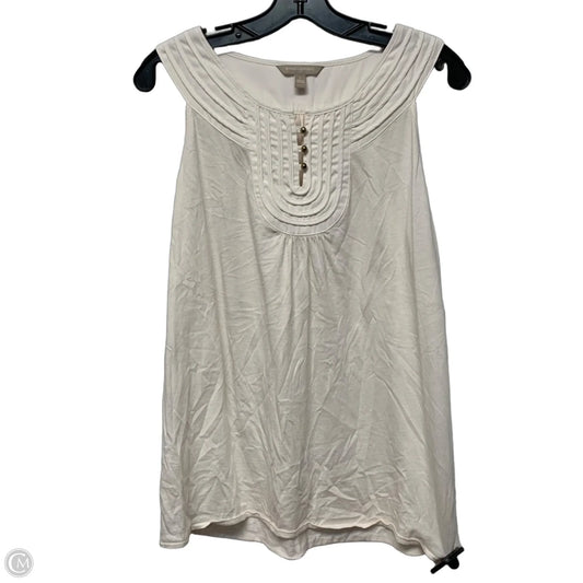 Top Sleeveless By Banana Republic In Cream, Size: L
